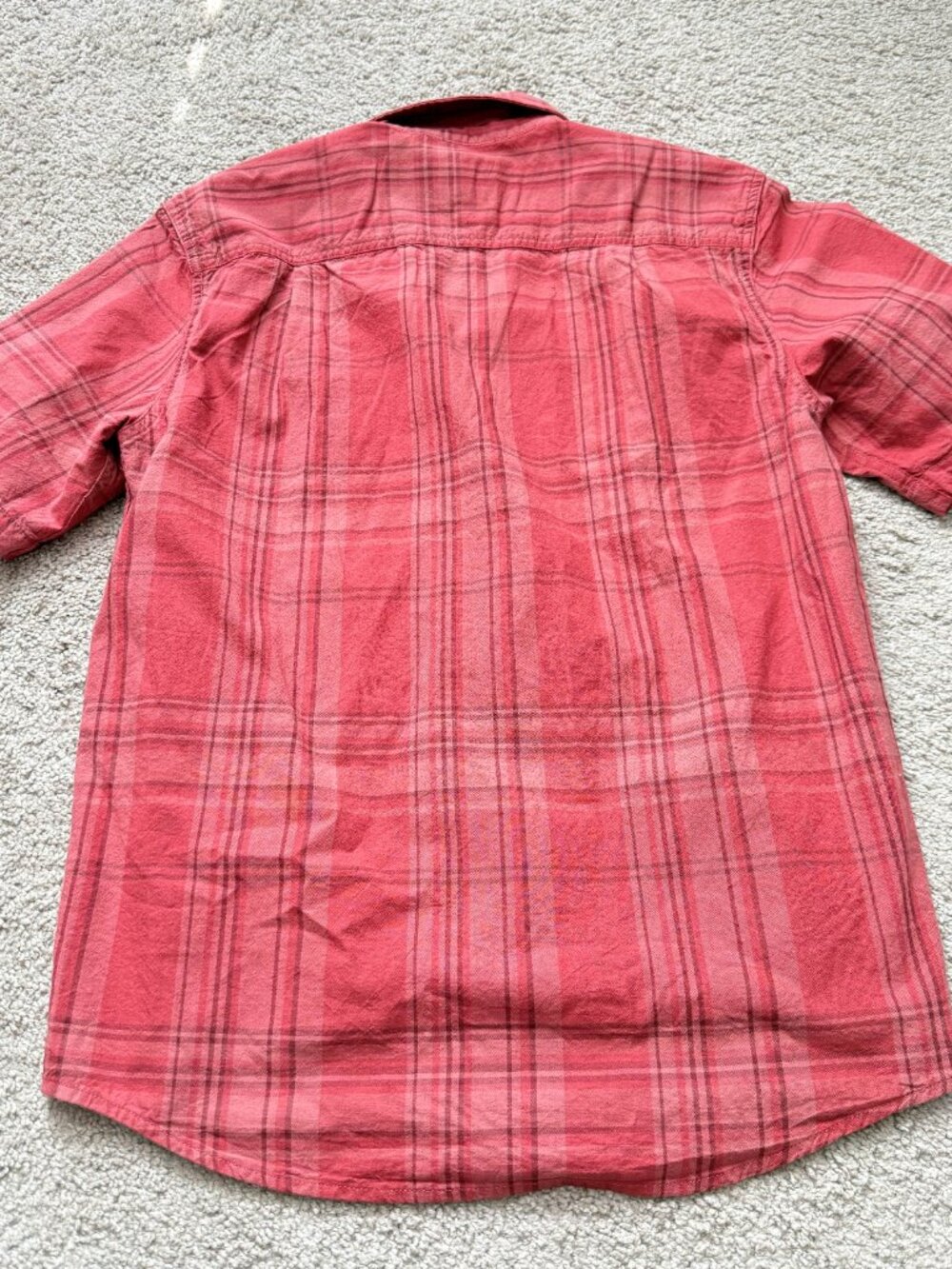 Carhartt Mens S Red Plaid Short Sleeve Work Shirt Gorpcore Utilitycore 4553 - Picture 7 of 7